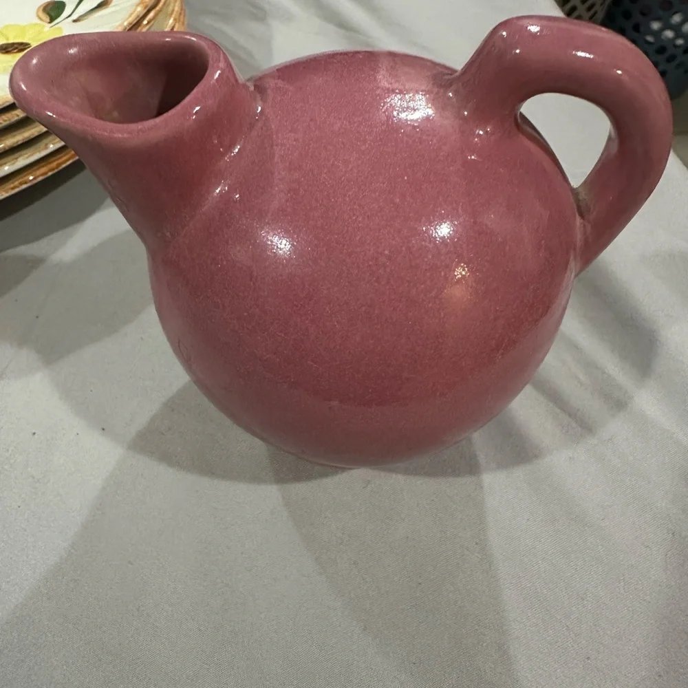 Vintage Rosemeade Pottery Pink Mini Pitcher Mid Century Ceramic Vase USA